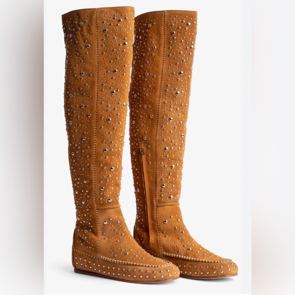 Zadig & Voltaire - Santa Dream Studs High Boots. New. Size 40 (US 10)